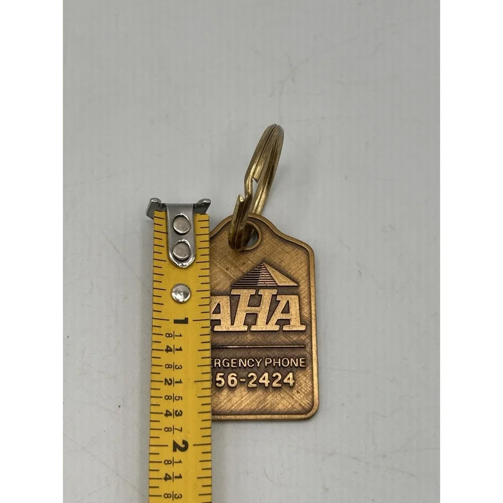 Vintage American Homeowners Association Mailbox‎ Tag Brass Keychain